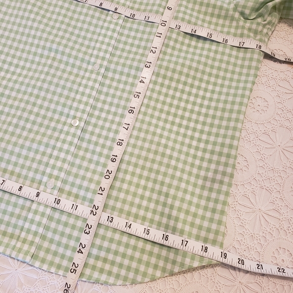 Ralph Lauren Chaps Blouse, Green/White, Sz Sm - Picture 5 of 7